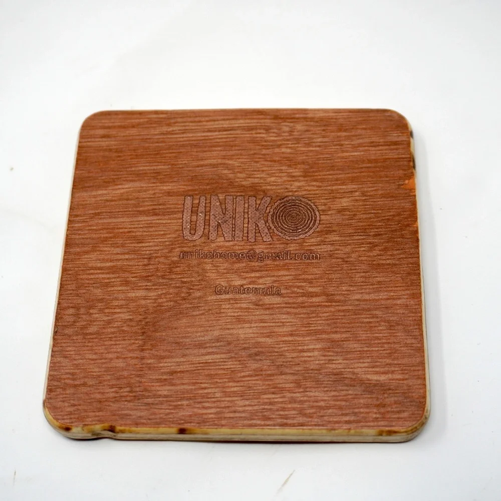 Handmade UNIKO Wood Carved Sealife Coasters
